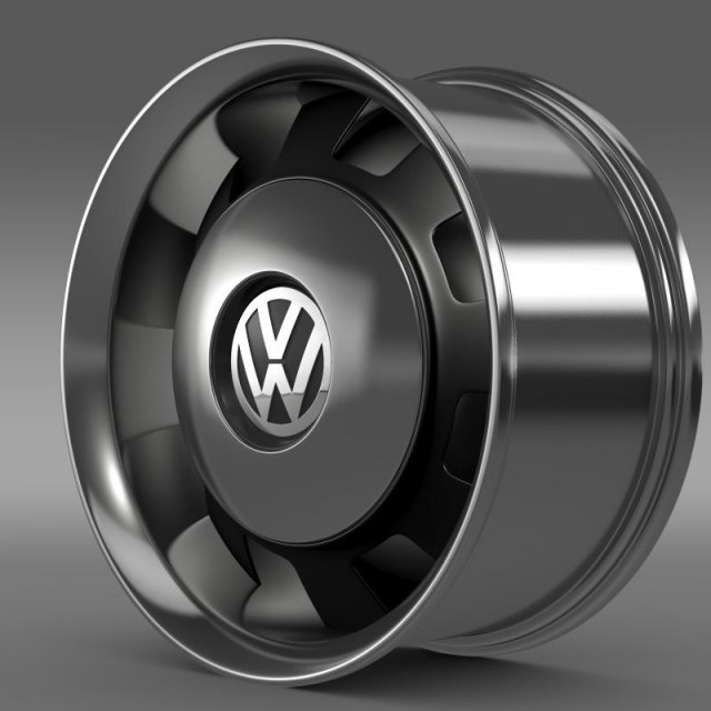 vw beetle classic rim 3D Model .c4d .max .obj .3ds .fbx .stl .blend 