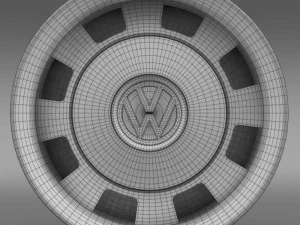 vw beetle classic rim 3D Model