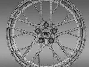 audi r8 lmx 2014 rim Modelo 3D