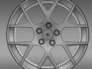 dodge challenger rt shaker rim 3Dモデル