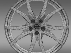 nissan gtr rim Modello 3D