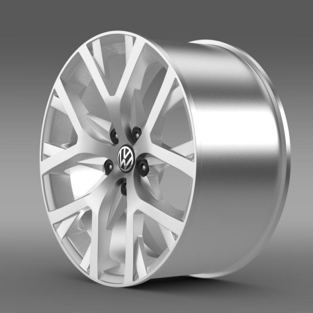 volkswagen crosspolo 2014 rim 3D Модель .c4d .max .obj .3ds .fbx .stl .blend 