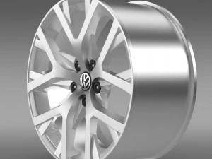 वोक्सवैगन क्रॉसपोलो 2014 रिम 3D मॉडल