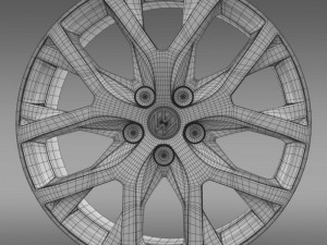 volkswagen crosspolo 2014 rim 3D Модель