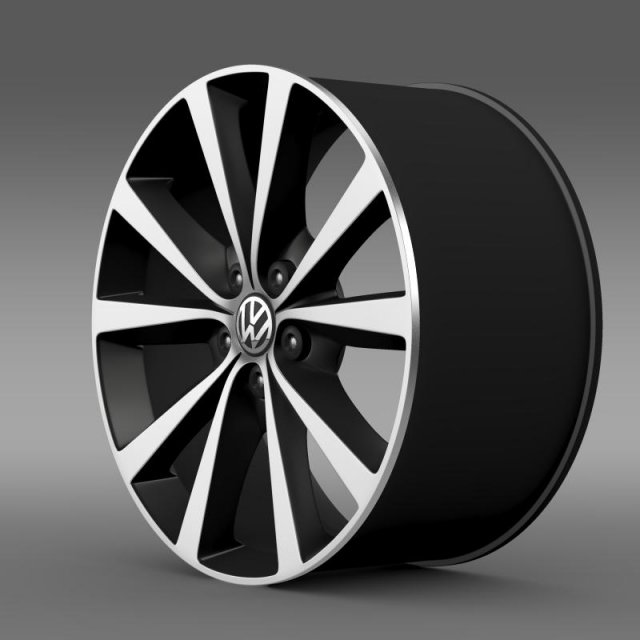 volkswagen polo 2014 rim 3D Model .c4d .max .obj .3ds .fbx .stl .blend 