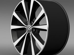volkswagen polo 2014 rim Modelo 3D