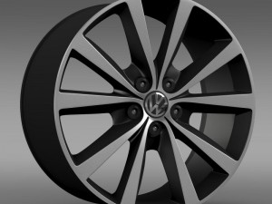 volkswagen polo 2014 rim 3D Model