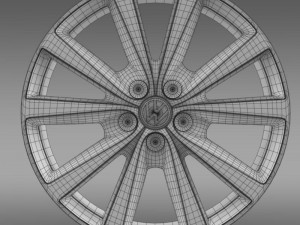 volkswagen polo 2014 rim 3D Model
