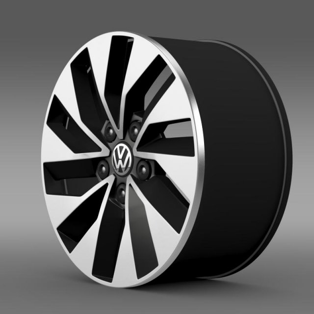 volkswagen polo bluemotion rim 3D Модель .c4d .max .obj .3ds .fbx .stl .blend 