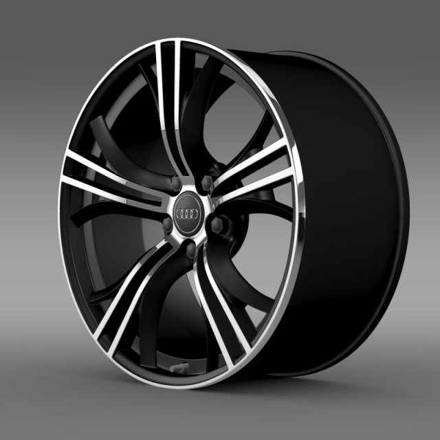 audi r8 v10 exclusive rim 3D Model .c4d .max .obj .3ds .fbx .stl .blend 