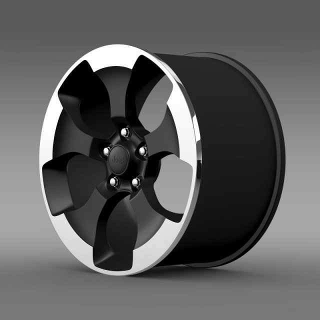 jeep wrangler polar 2014 rim 3D Модель .c4d .max .obj .3ds .fbx .stl .blend 