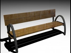 &uacute;nico banco Modelo 3D