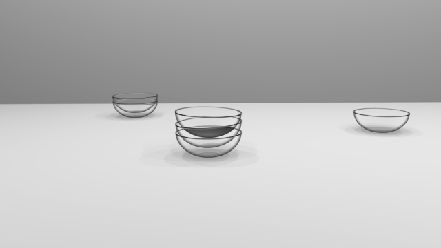 the glass bowls 3D Model .c4d .max .obj .3ds .fbx .stl .blend 