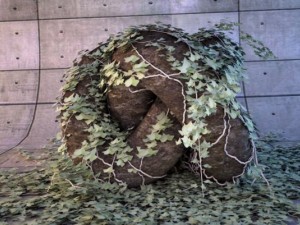 stone in an ivy Model 3D