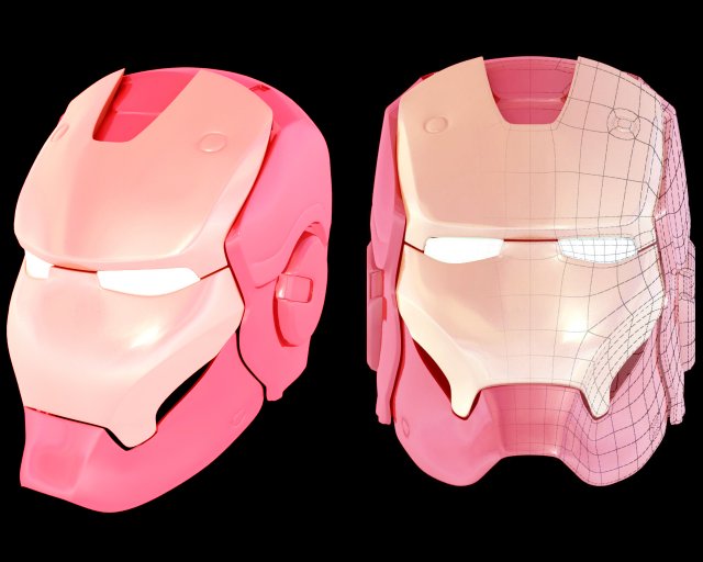 iron man helmet 3D Model .c4d .max .obj .3ds .fbx .stl .blend