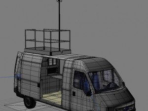 fiat van for radio transmission 3D 模型