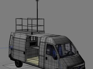 fiat van for radio transmission 3D Model
