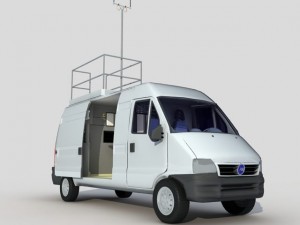 fiat van for radio transmission 3D 模型