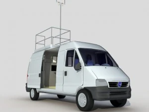 fiat van for radio transmission 3D Model