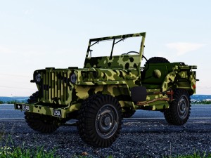 jeep willys 3D मॉडल