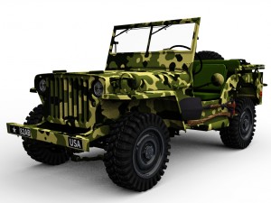 jeep willys 3D मॉडल
