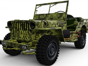 jeep willys 3D मॉडल