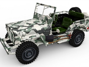 jeep willys 3D मॉडल