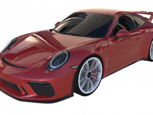 2018 porsche 911 gt3 3D मॉडल