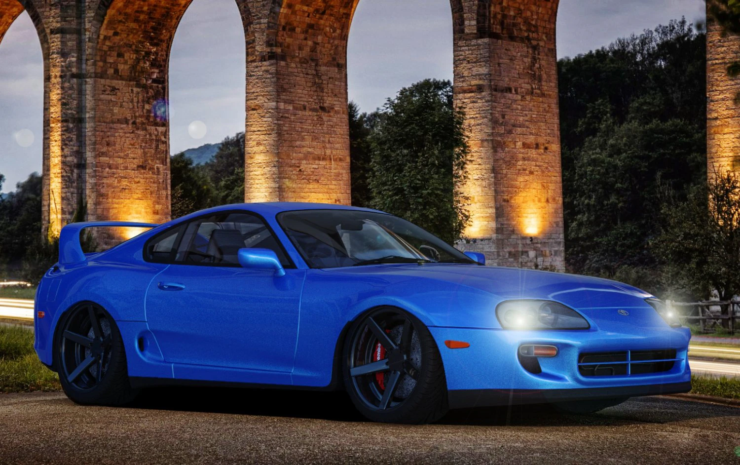 toyota supra mk4 3D Model .c4d .max .obj .3ds .fbx .stl .blend 