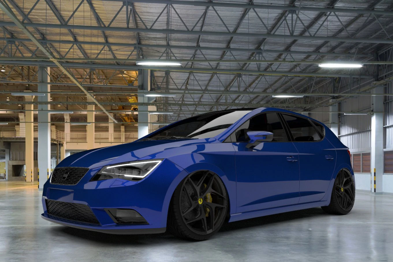 seat leon mk3 bagged 3D Model .c4d .max .obj .3ds .fbx .stl .blend