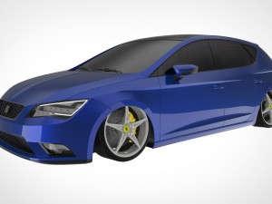seat leon mk3 bagged Modelo 3D