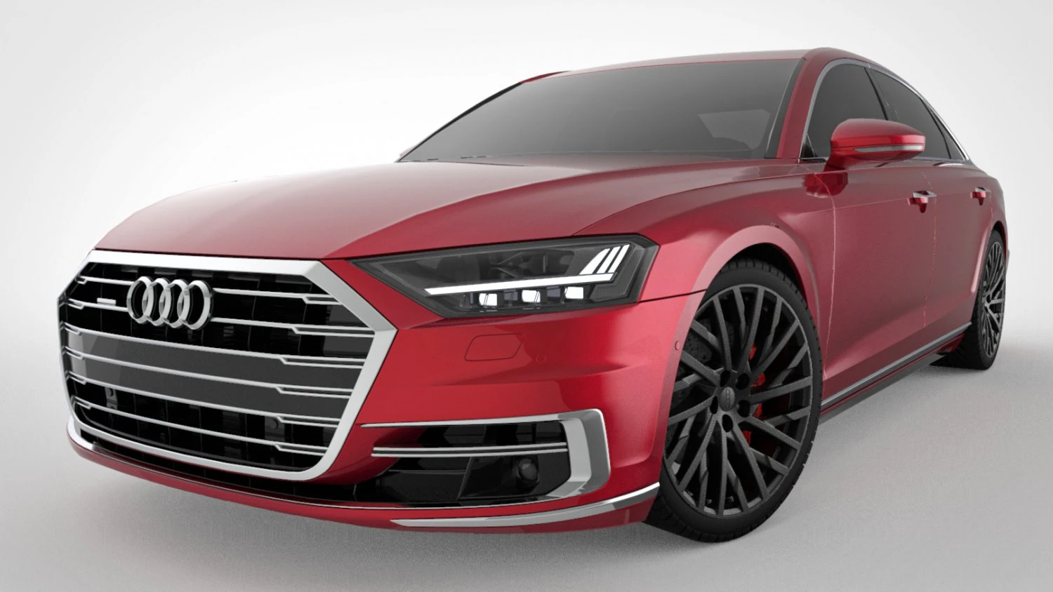 2018 audi a8 d5 3D Model .c4d .max .obj .3ds .fbx .stl .blend 