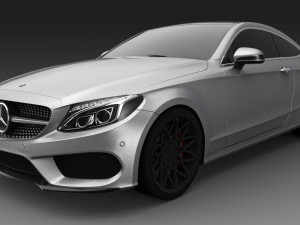 mercedes benz c class coupe 3D मॉडल