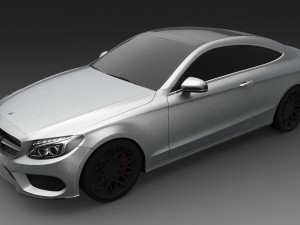 mercedes benz c class coupe 3D मॉडल