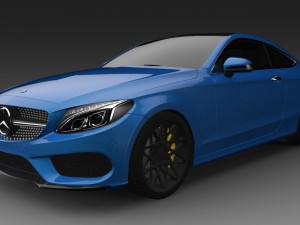 mercedes benz c class coupe 3D मॉडल
