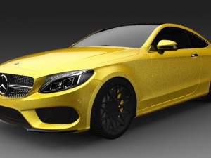 mercedes benz c class coupe 3D मॉडल