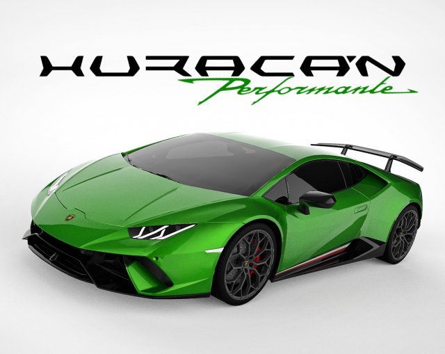 lamborghini huracan performante Model 3D .c4d .max .obj .3ds .fbx .stl .blend 