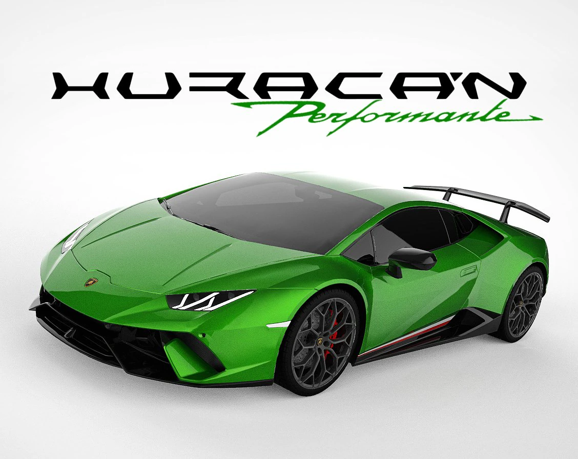 lamborghini huracan performante 3D Model .c4d .max .obj .3ds .fbx .stl .blend