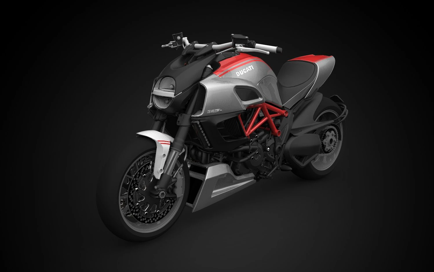 2012 ducati diavel carbon 3D Model .c4d .max .obj .3ds .fbx .stl .blend 