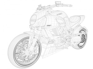 2012 ducati diavel carbon 3D मॉडल