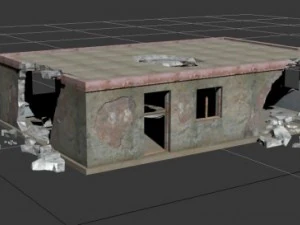 casa distrutta Modello 3D