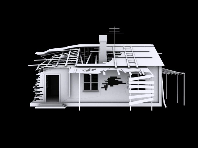 house destroid 2 3D Model .c4d .max .obj .3ds .fbx .stl .blend