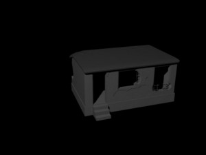 destroyed house Modèle 3D