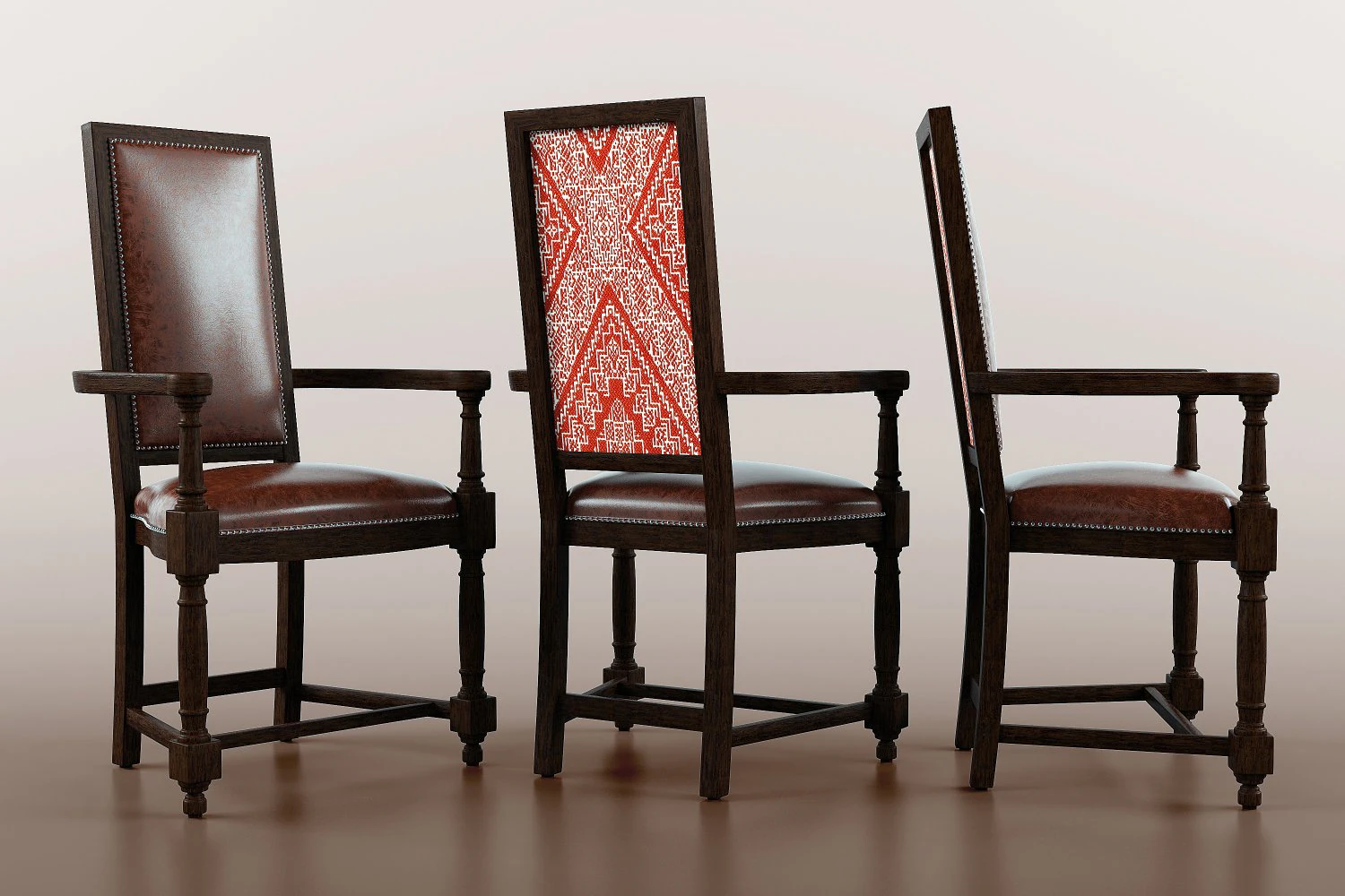 private dining room chair 3D Model .c4d .max .obj .3ds .fbx .stl .blend 