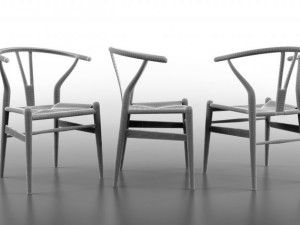 wishbone chair ch24 3D Model