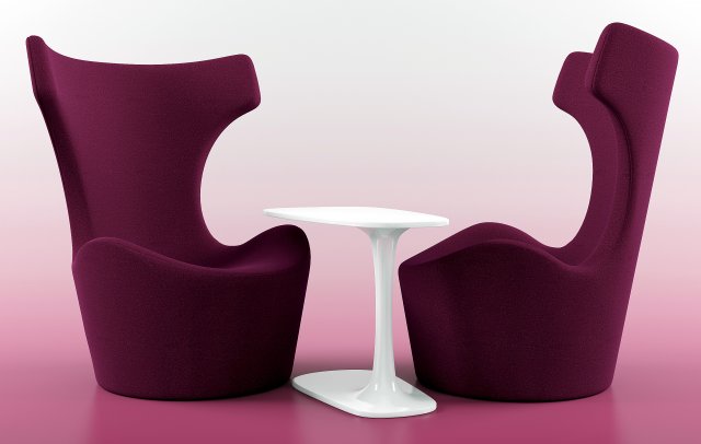 piccola papilio awa table by naoto fukasawa 3D Модель .c4d .max .obj .3ds .fbx .stl .blend 