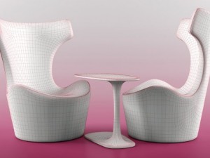 piccola papilio awa table by naoto fukasawa 3D Модель
