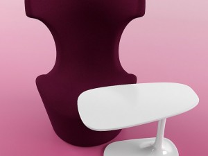 piccola papilio awa table by naoto fukasawa 3D Модель