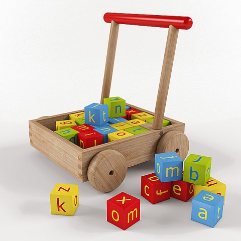 toycart 3D 模型 .c4d .max .obj .3ds .fbx .stl .blend 