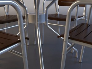 outdoor chair  table Model 3D